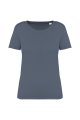 Dames T-shirt Ecologisch verwassen Native Spirit NS316 WASHED MINERAL GREY